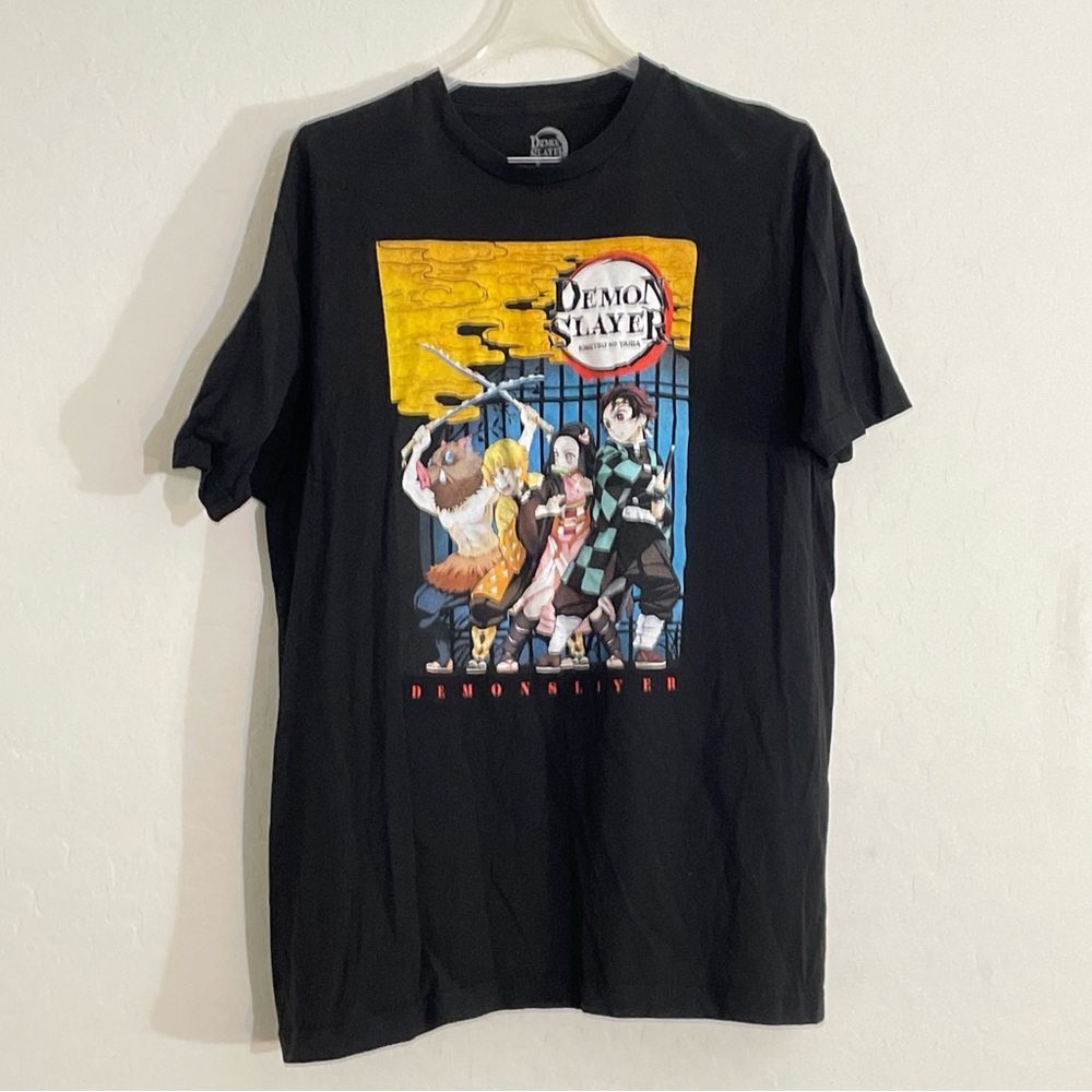 Demon Slayer Kimetsu No Yaiba Anime Tee Graphic T Shirt Black XL (46/48)
